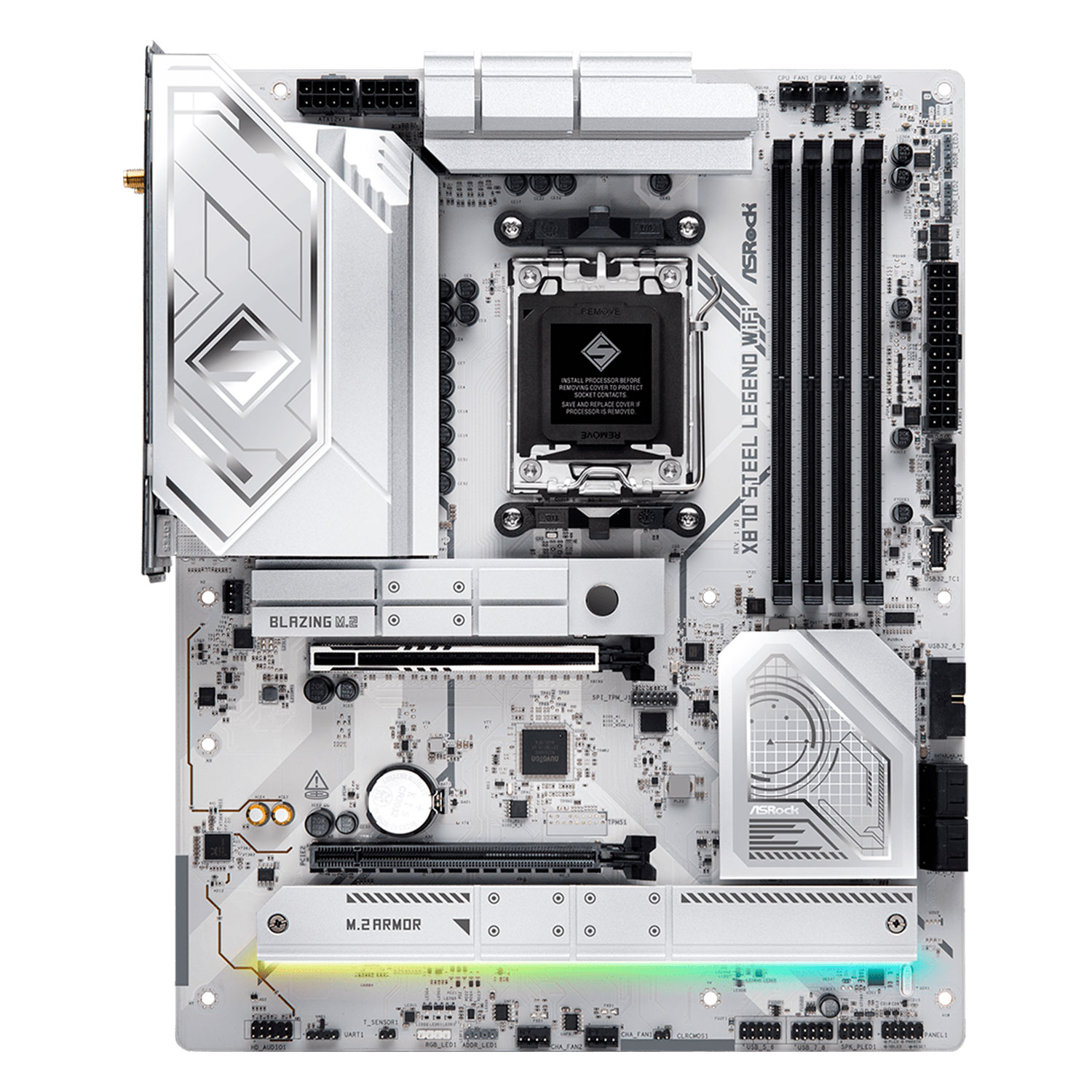 Placa Mãe Asrock X870 Steel Legend Wi-Fi AMD Soquete AM5 foto 1