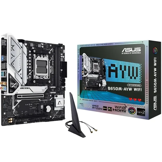 Placa Mãe Asus B650M-AYW Wi-Fi AMD Soquete AM5 foto principal