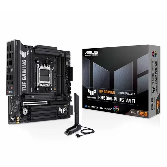 Placa Mãe Asus Tuf Gaming B850M-Plus Wi-Fi AMD Soquete AM5