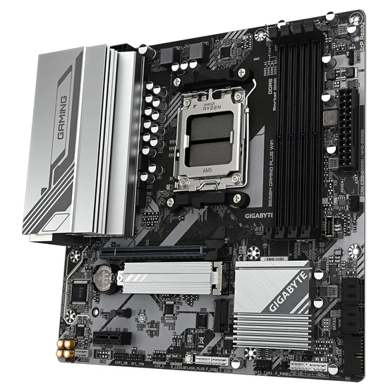 Placa Madre Gigabyte B650M Gaming Plus Wi-Fi AMD Soquete AM5 foto 1