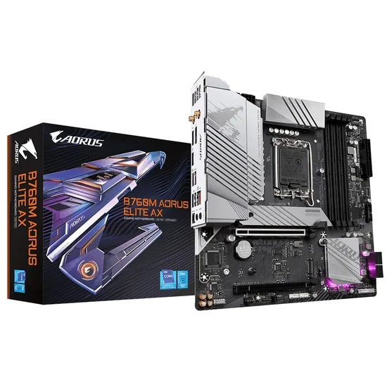 Placa Mãe Gigabyte B760M Aorus Elite AX Intel Soquete LGA 1700