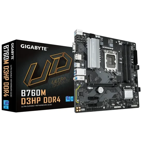Placa Mãe Gigabyte B760M D3HP DDR4 Intel Soquete LGA 1700