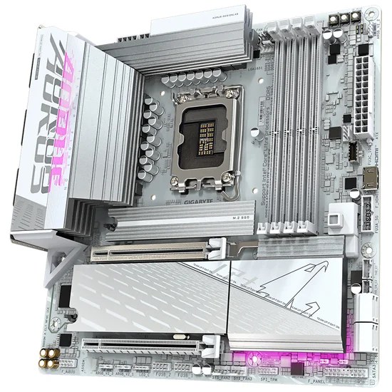 Placa Mãe Gigabyte B860M Aorus Elite Wi-Fi 6E Ice Intel Soquete LGA 1851 foto 1