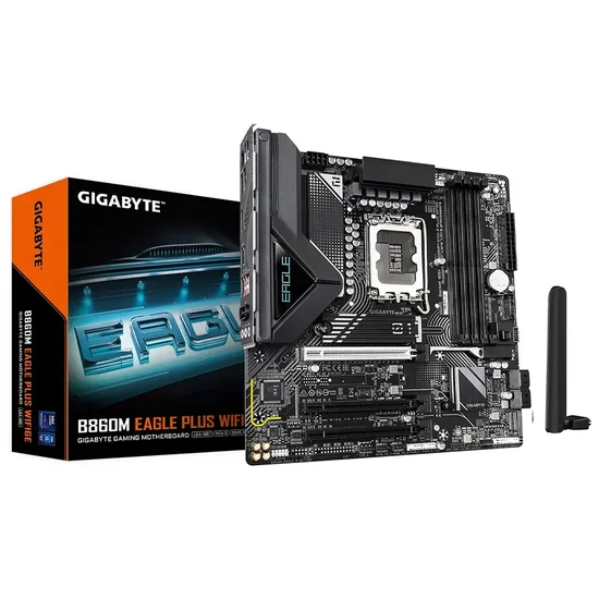 Placa Mãe Gigabyte B860M Eagle Plus Wi-Fi 6E Intel Soquete LGA 1851 foto principal