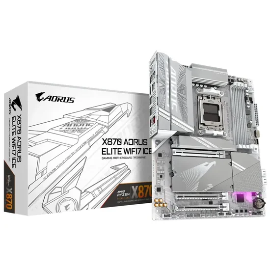 Placa Mãe Gigabyte X870 Aorus Elite WI-FI 7 Ice AMD Soquete AM5 foto principal