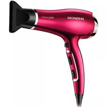 Secador de Cabelo Mondial Chrome Pink KT-88 110V + Chapinha foto 1
