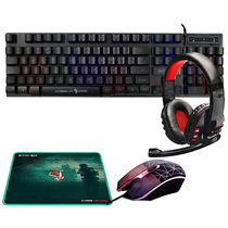 Teclado Gamer Elg Striker CGSR41 USB Com Mouse / Mouse Pad / Fone de Ouvido
