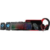 Teclado Satellite KG501 USB Com Mouse / Mouse Pad / Fone de Ouvido / Caixa de Som