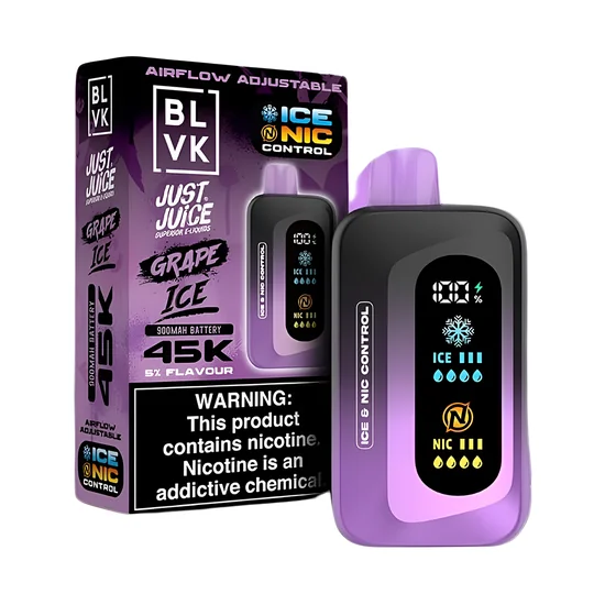 Vaper Descartável BLVK Just Juice Grape Ice 45000 Puffs