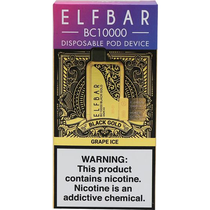 Vaper Descartável Elfbar BC10000 Black Gold Grape Ice 10000 Puffs