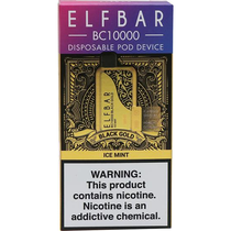 Vaper Descartável Elfbar BC10000 Black Gold Ice Mint 10000 Puffs