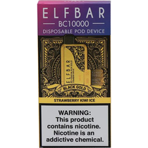 Vaper Descartável Elfbar BC10000 Black Gold Strawberry Kiwi Ice 10000 Puffs