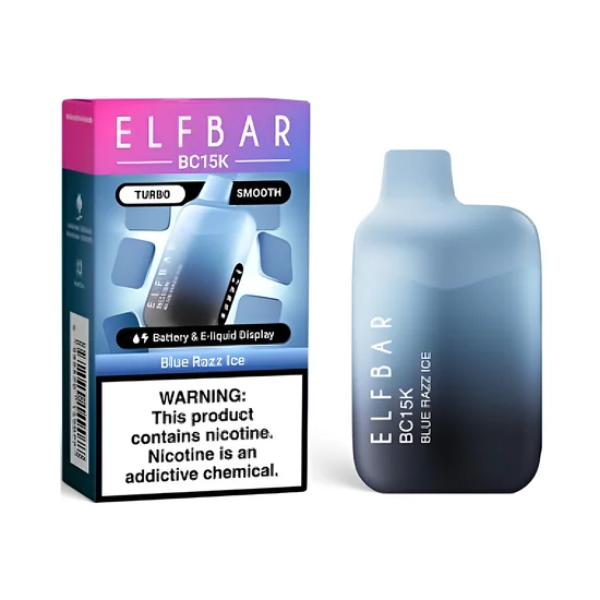 Vaper Descartável Elfbar BC15K Blue Razz Ice 15000 Puffs