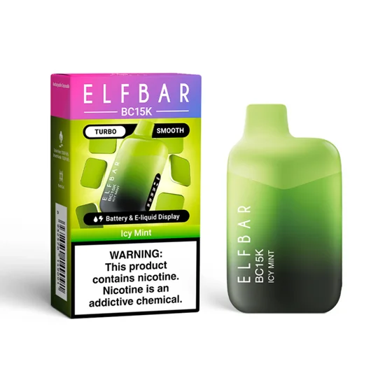 Vaper Descartável Elfbar BC15K Icy Mint 15000 Puffs