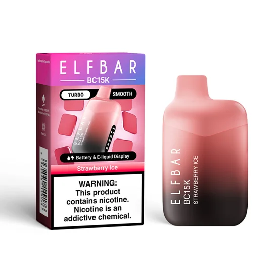 Vaper Descartável Elfbar BC15K Strawberry Ice 15000 Puffs