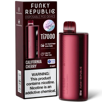 Vaper Descartável Elfbar Funky Republic Ti7000 California Cherry 7000 Puffs foto principal