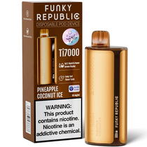 Vaper Descartável Elfbar Funky Republic Ti7000 Pineapple Coconut Ice 7000 Puffs