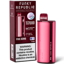 Vaper Descartável Elfbar Funky Republic Ti7000 Pink Bomb 7000 Puffs