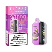 Vaper Descartável Elfbar GH23000 Strawberry Banana 23000 Puffs foto principal