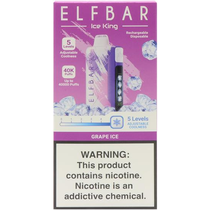 Vaper Descartável Elfbar Ice King 40K Grape Ice 40000 Puffs