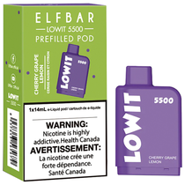 Vaper Descartável Elfbar Lowit Cherry Grape Lemon 5500 Puffs foto principal
