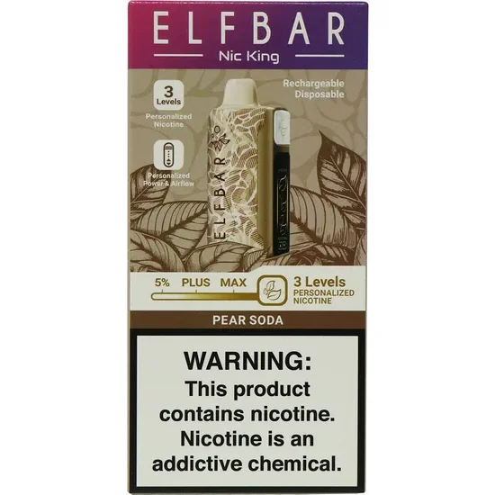 Vaper Descartável Elfbar Nic King Pear Soda 40000 Puffs