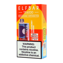 Vaper Descartável Elfbar TE6000 Strawberry Banana 6000 Puffs foto principal