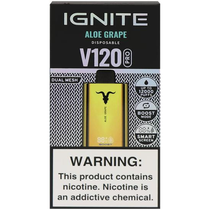 Vaper Descartável Ignite V120 Pro Gold Aloe Grape 12000 Puffs