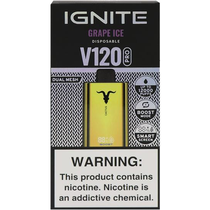 Vaper Descartável Ignite V120 Pro Gold Grape Ice 12000 Puffs