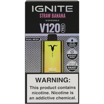 Vaper Descartável Ignite V120 Pro Gold Straw Banana 12000 Puffs