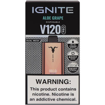 Vaper Descartável Ignite V120 Pro Rose Gold Aloe Grape 12000 Puffs