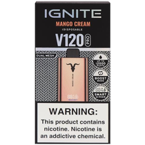 Vaper Descartável Ignite V120 Pro Rose Gold Mango Cream 12000 Puffs