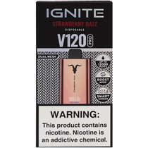 Vaper Descartável Ignite V120 Pro Rose Gold Strawberry Razz 12000 Puffs