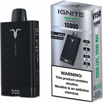 Vaper Descartável Ignite V150 Green Apple 15000 Puffs foto principal