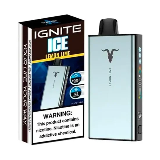 Vaper Descartable Ignite V400 Ice Lemon Lime 40000 Puffs