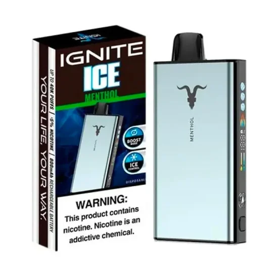 Vaper Descartável Ignite V400 Ice Menthol 40000 Puffs
