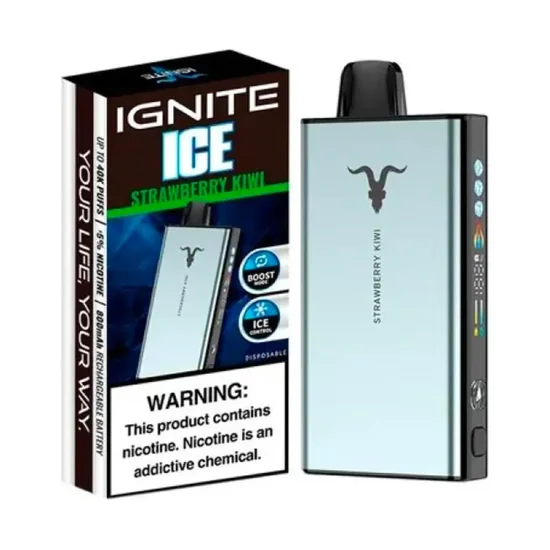Vaper Descartável Ignite V400 Ice Strawberry Kiwi 40000 Puffs