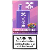Vaper Descartável Mon Bar Box Triple Berries 4000 Puffs foto principal