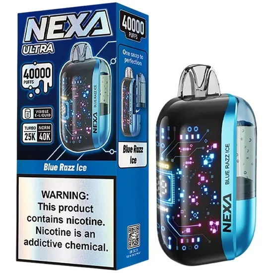 Vaper Descartável Nexa Ultra Blue Razz Ice 40000 Puffs