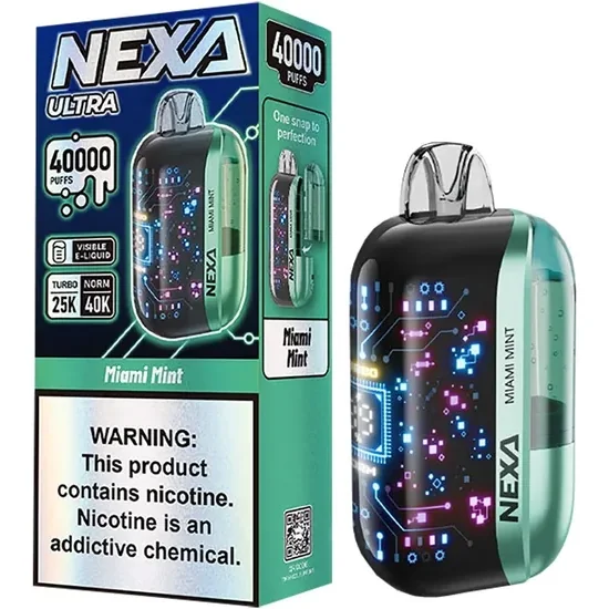 Vaper Descartável Nexa Ultra Miami Mint 40000 Puffs