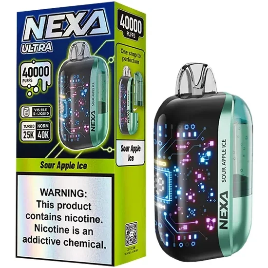 Vaper Descartável Nexa Ultra Sour Apple Ice 40000 Puffs