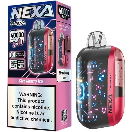 Vaper Descartável Nexa Ultra Strawberry Ice 40000 Puffs