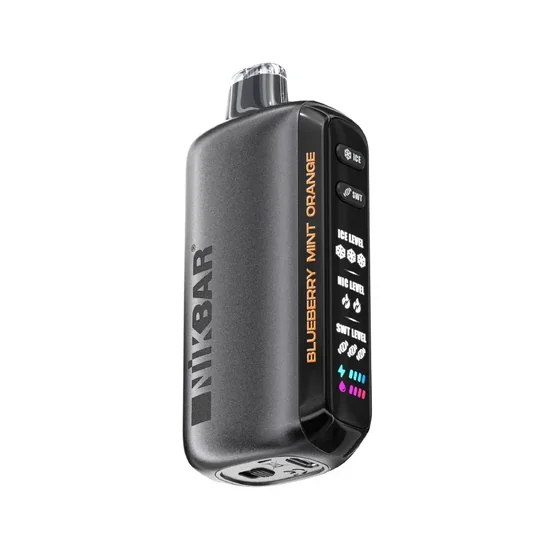 Vaper Descartável Nikbar Triple Chill Blueberry Mint Orange 40000 Puffs