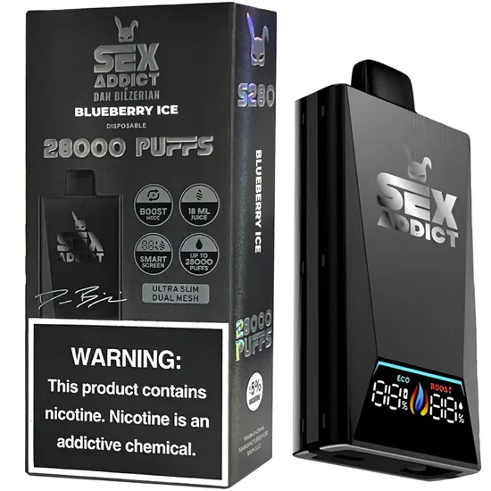 Vaper Descartável Sex Addict S280 Blueberry Ice 28000 Puffs