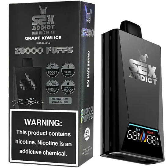 Vaper Descartável Sex Addict S280 Grape Kiwi Ice 28000 Puffs