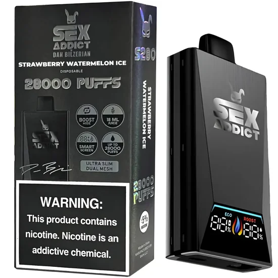 Vaper Descartável Sex Addict S280 Strawberry Watermelon Ice 28000 Puffs
