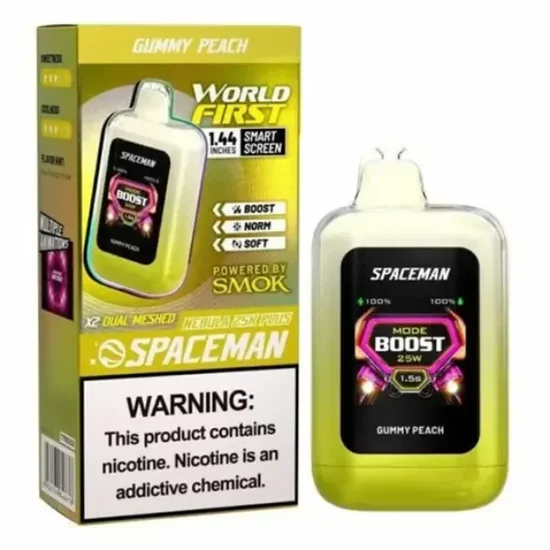Vaper Descartável Smok Spaceman 25K Plus Gummy Peach 25000 Puffs