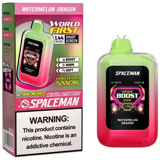 Vaper Descartável Smok Spaceman 25K Plus Watermelon Dragon 25000 Puffs