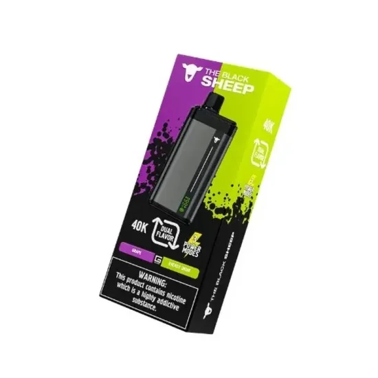 Vaper Descartável The Black Sheep 40K Grape + Energy Drink 40000 Puffs