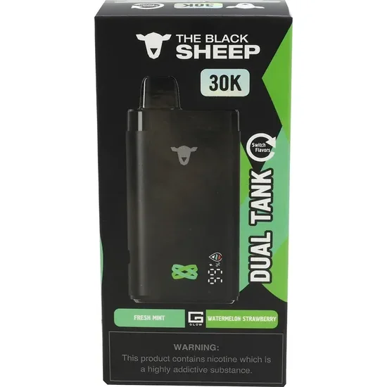 Vaper Descartável The Black Sheep Fresh Mint + Watermelon Strawberry 30000 Puffs